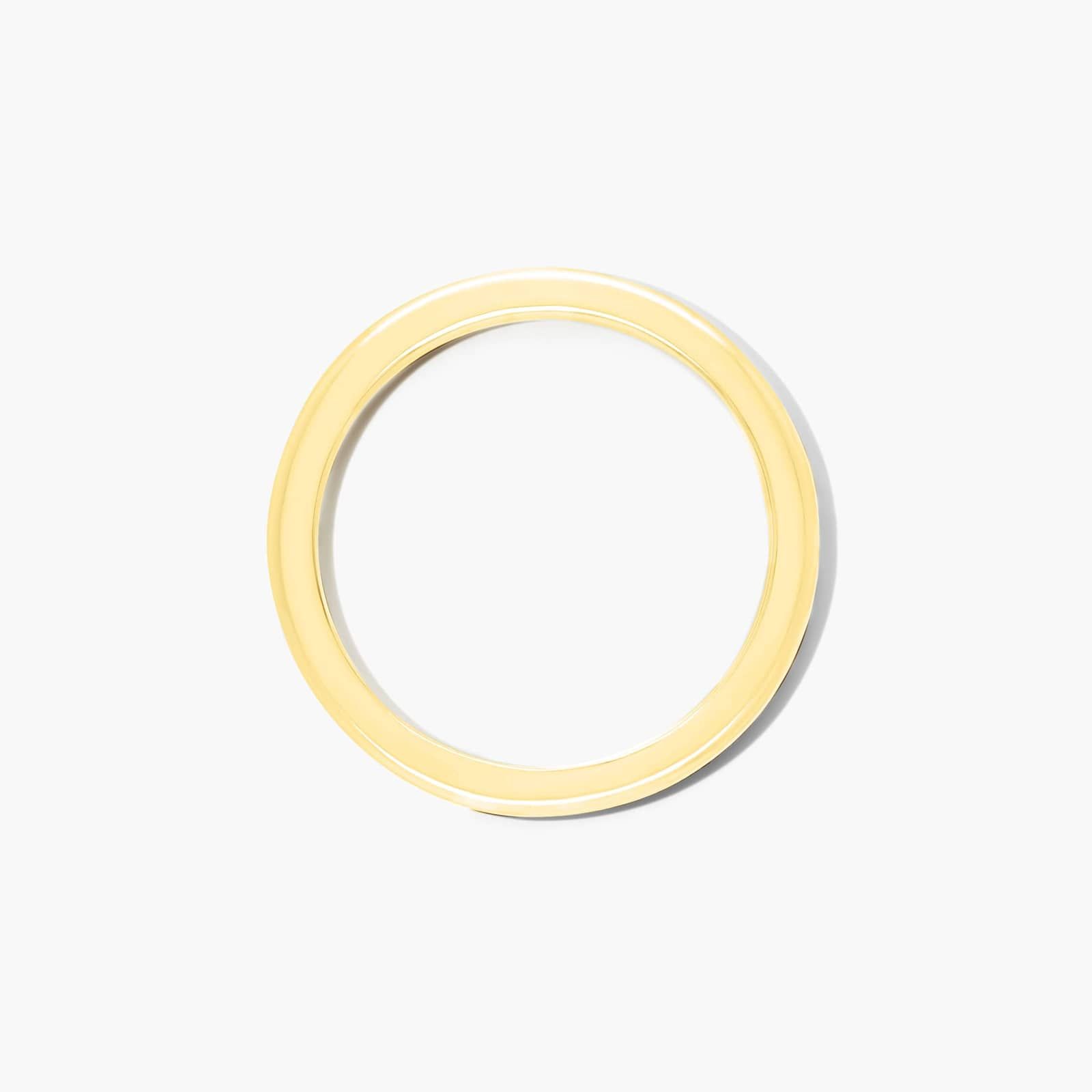 Rounded Wire Wedding Ring In 18K Yellow Gold (1.50mm)