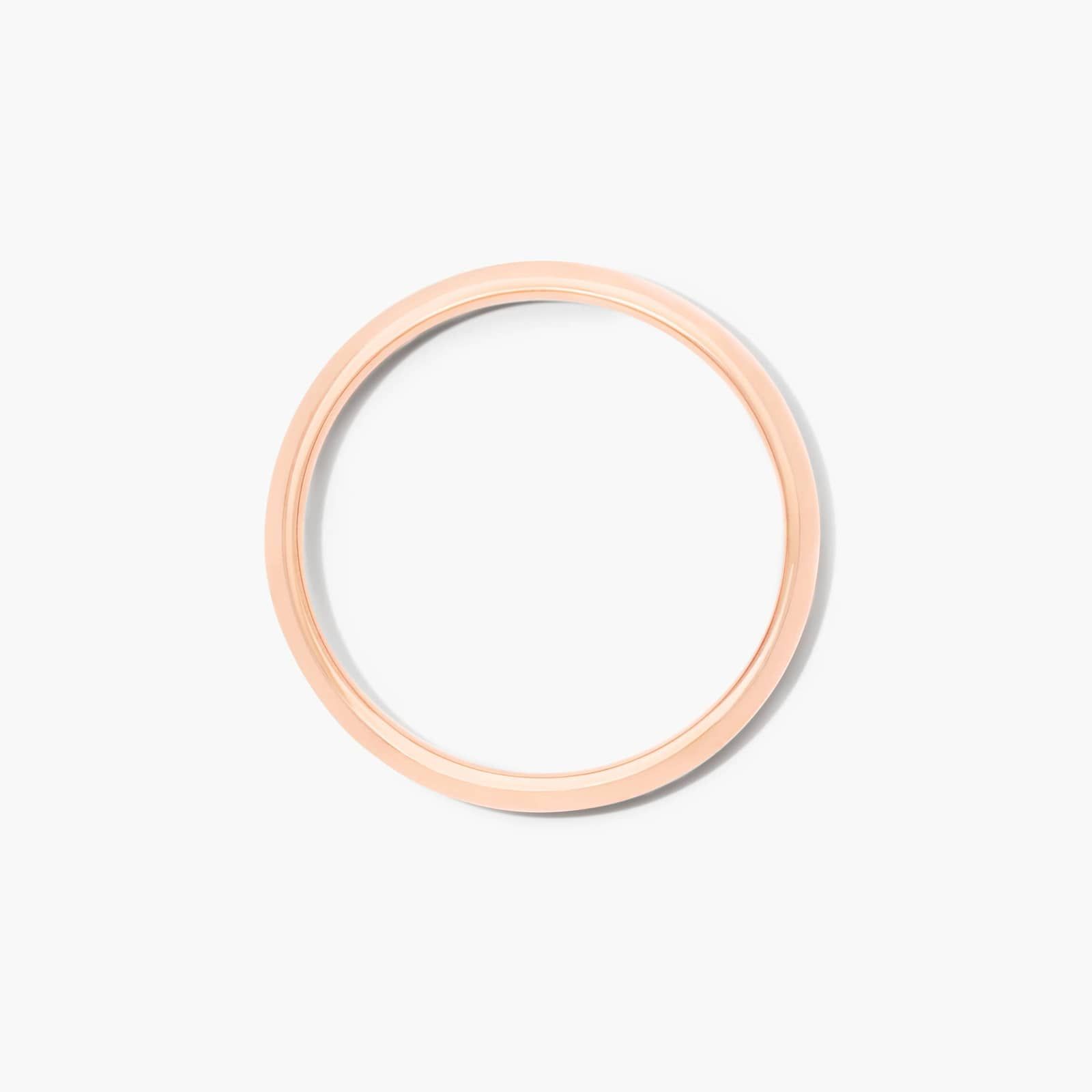 Knife Edge Wedding Ring In 14K Rose Gold (2.00mm)