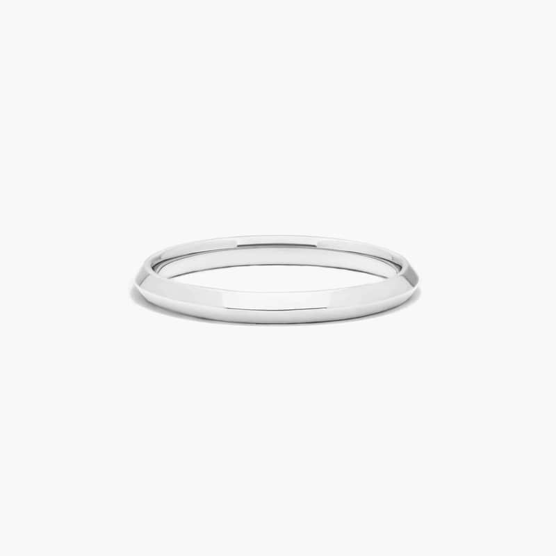 Knife Edge Wedding Ring In 14K White Gold (2.00mm)
