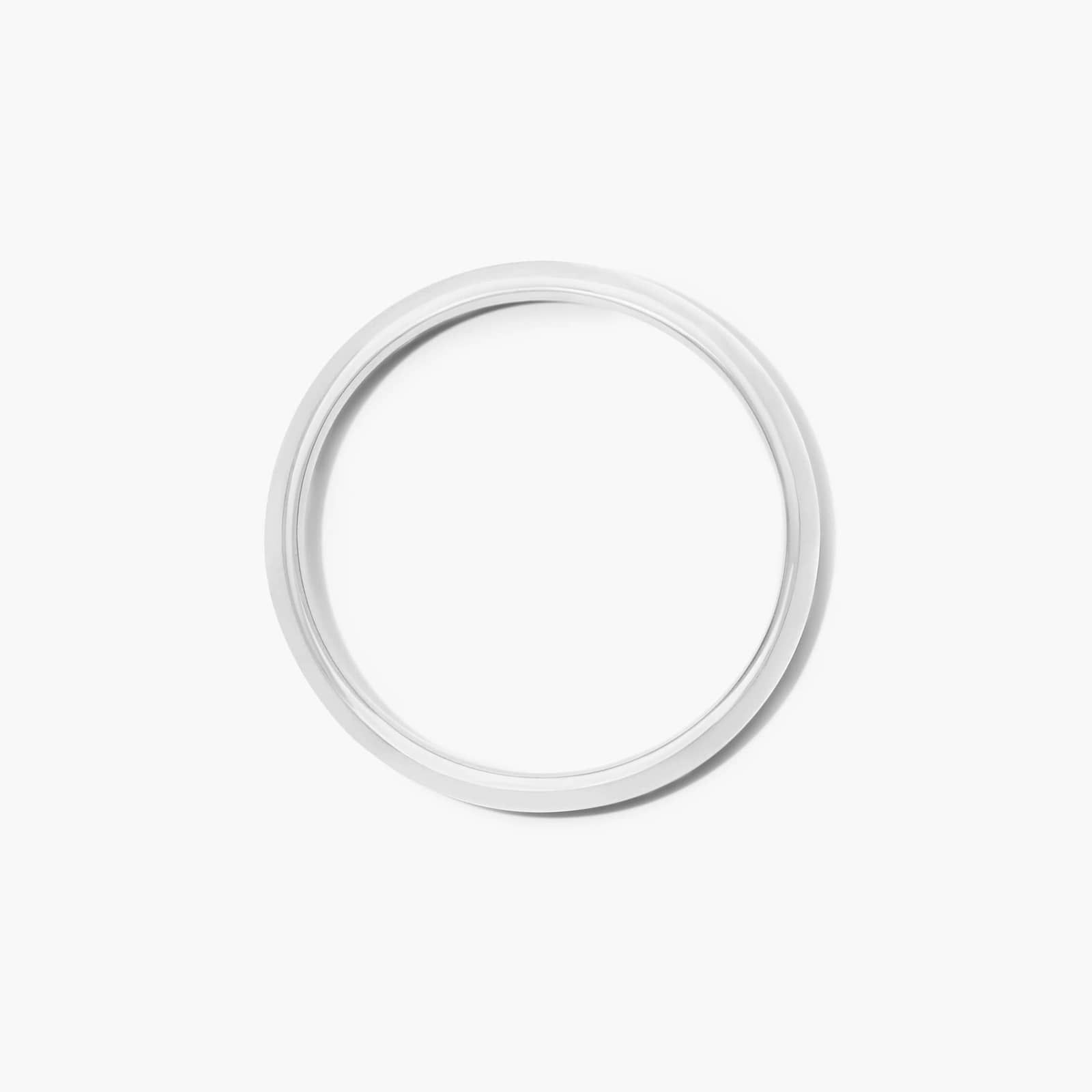 Knife Edge Wedding Ring In 18K White Gold (2.00mm)
