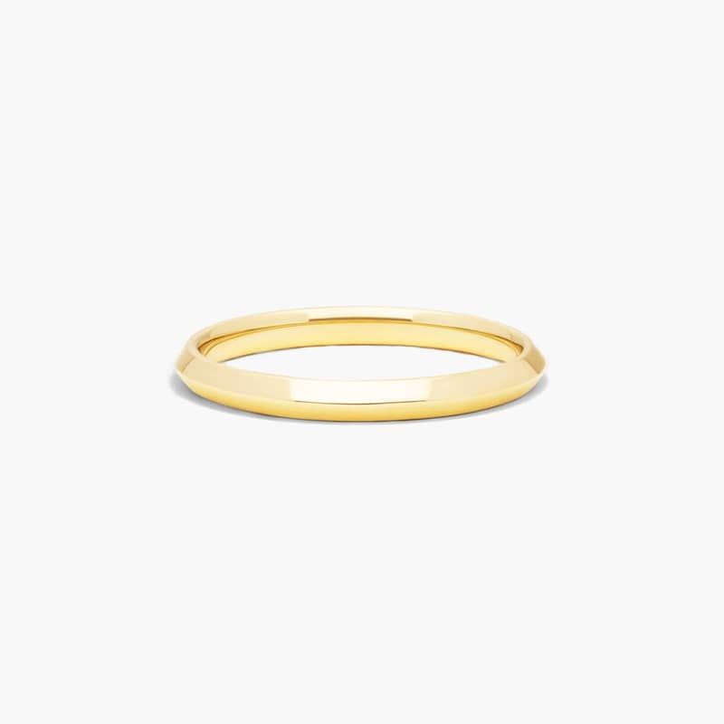 Knife Edge Wedding Ring In 14K Yellow Gold (2.00mm)
