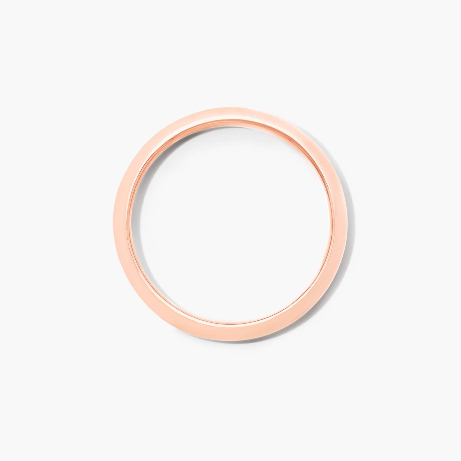 Knife Edge Wedding Ring In 14K Rose Gold (2.50mm)