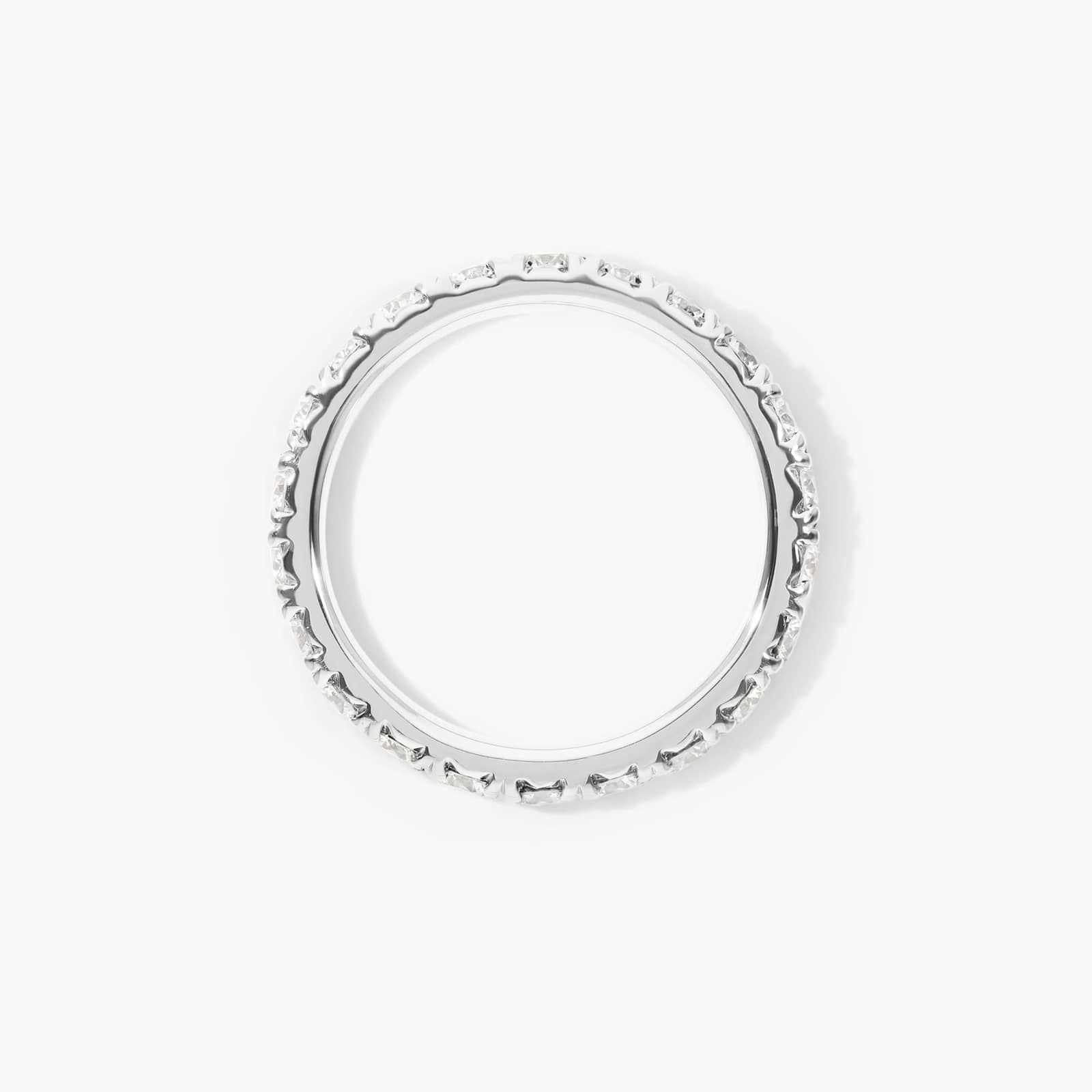Platinum French pavé Lab-Grown Diamond Eternity Ring (0.75 CTW F-G / VS2-SI1)