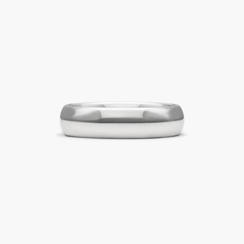 Comfort Fit Domed Men's Wedding Band In White Tungsten Carbide by TRITON (6.00mm)