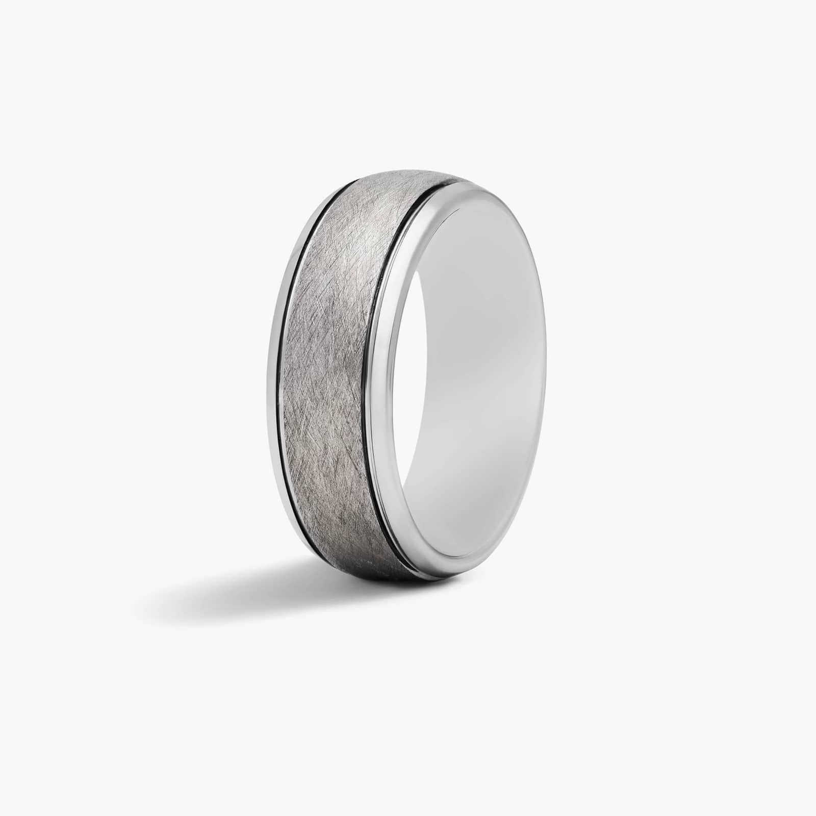 Low Dome Men's Wedding Band In Gray Tungsten Carbide by TRITON (8.00mm)