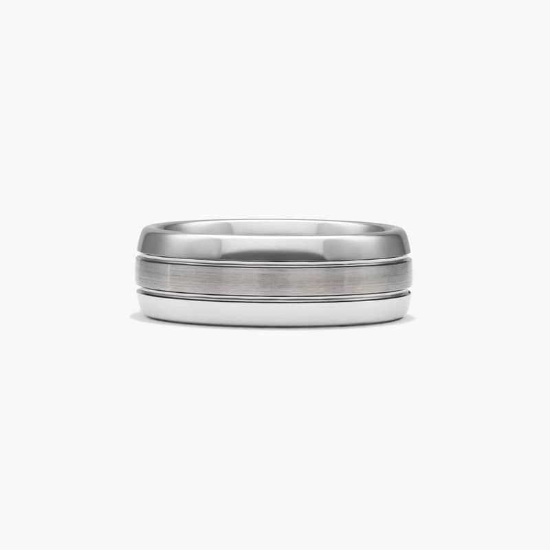 Comfort Fit Domed Men's Wedding Band In Tungsten Carbide by TRITON (8.00mm)