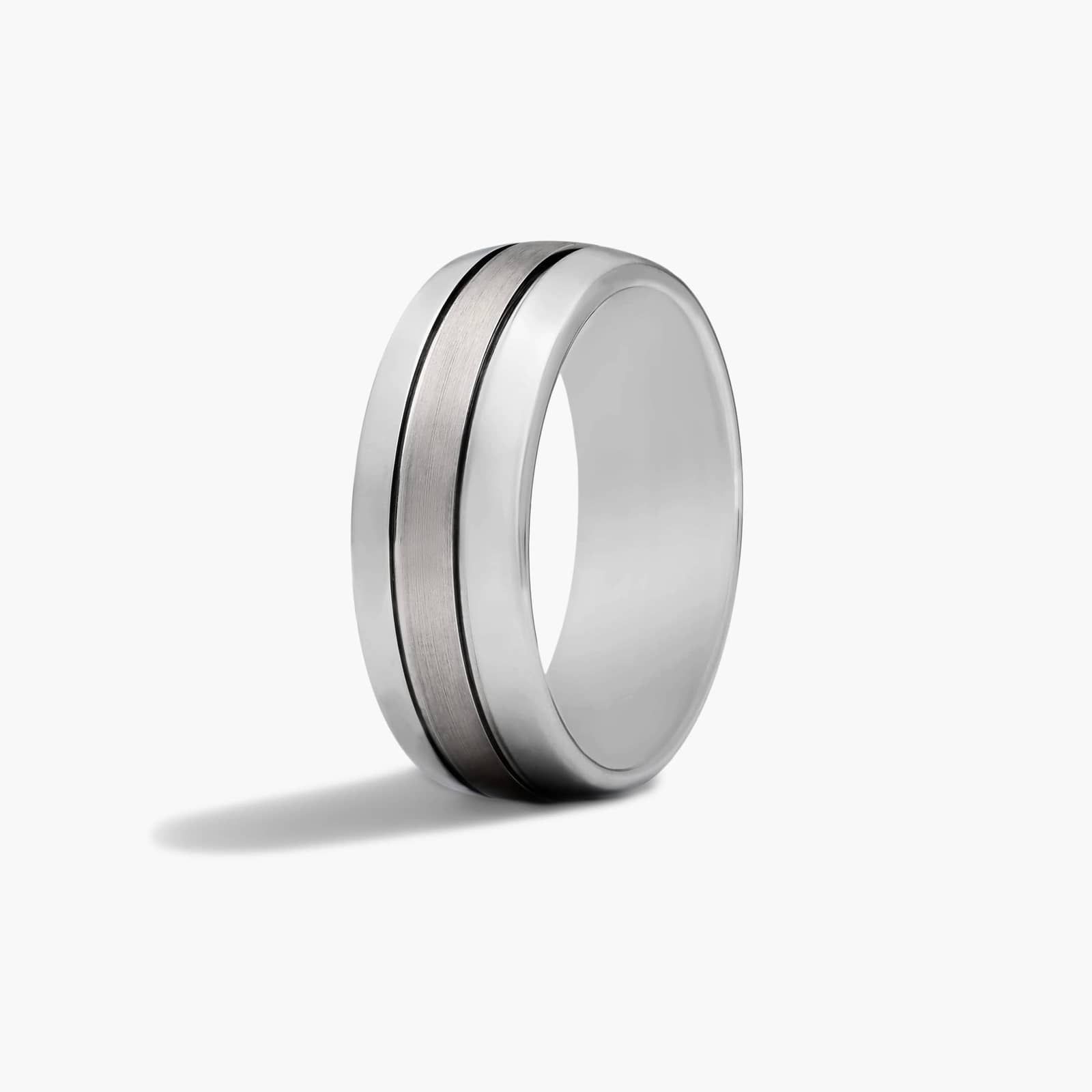 Comfort Fit Domed Men's Wedding Band In Tungsten Carbide by TRITON (8.00mm)