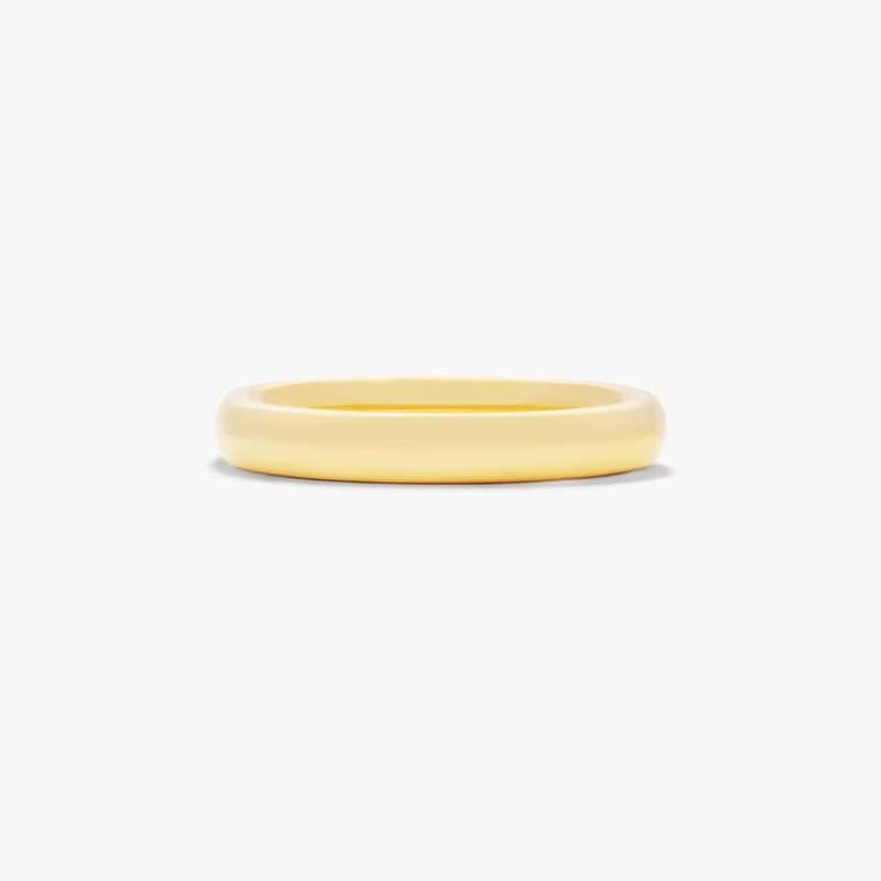 Comfort Fit Slightly Domed Wedding Ring In 14K Yellow Gold (3.00mm)