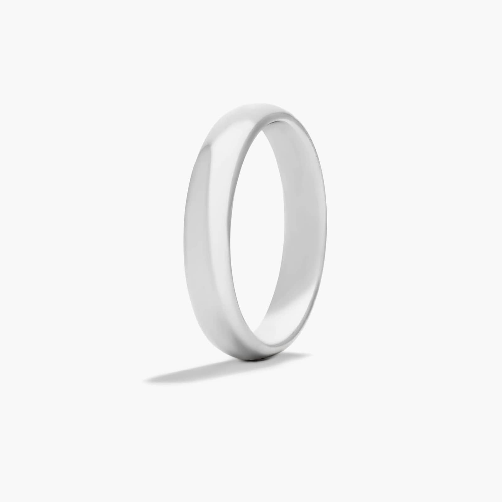 Comfort Fit Slightly Domed Wedding Band In Platinum (4.00mm)