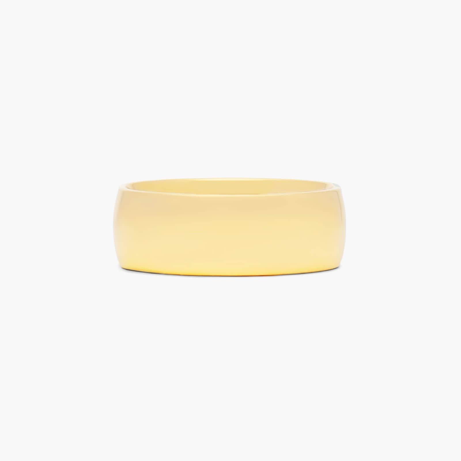 Comfort Fit Slightly Domed Wedding Band In 18K Yellow Gold (8.00mm