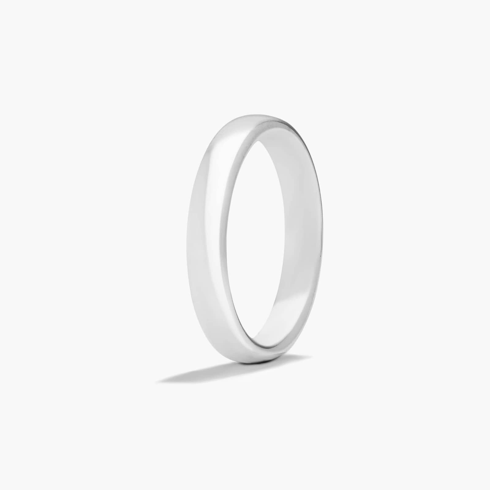 Comfort Fit Slightly Flat  Wedding Band In Platinum (3.50mm)