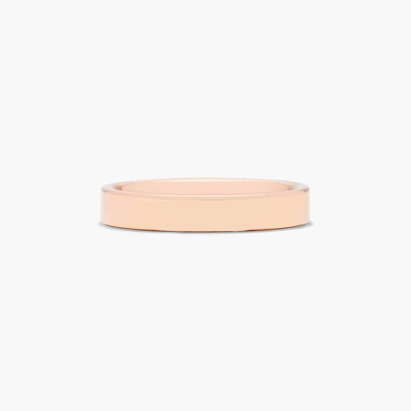 Comfort Fit Flat Wedding Band In 14K Rose Gold (4.00mm)