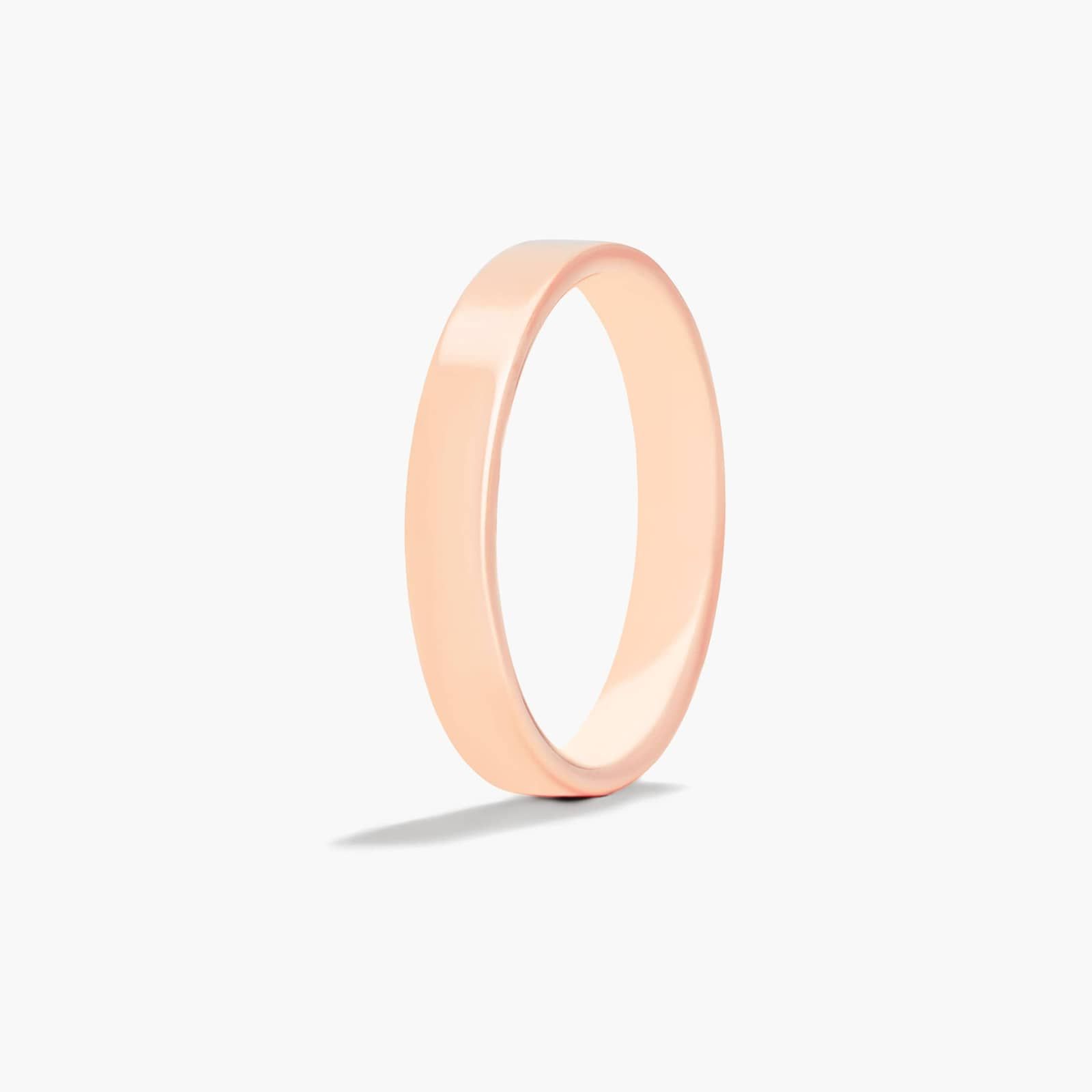 Comfort Fit Flat Wedding Band In 14K Rose Gold (4.00mm)