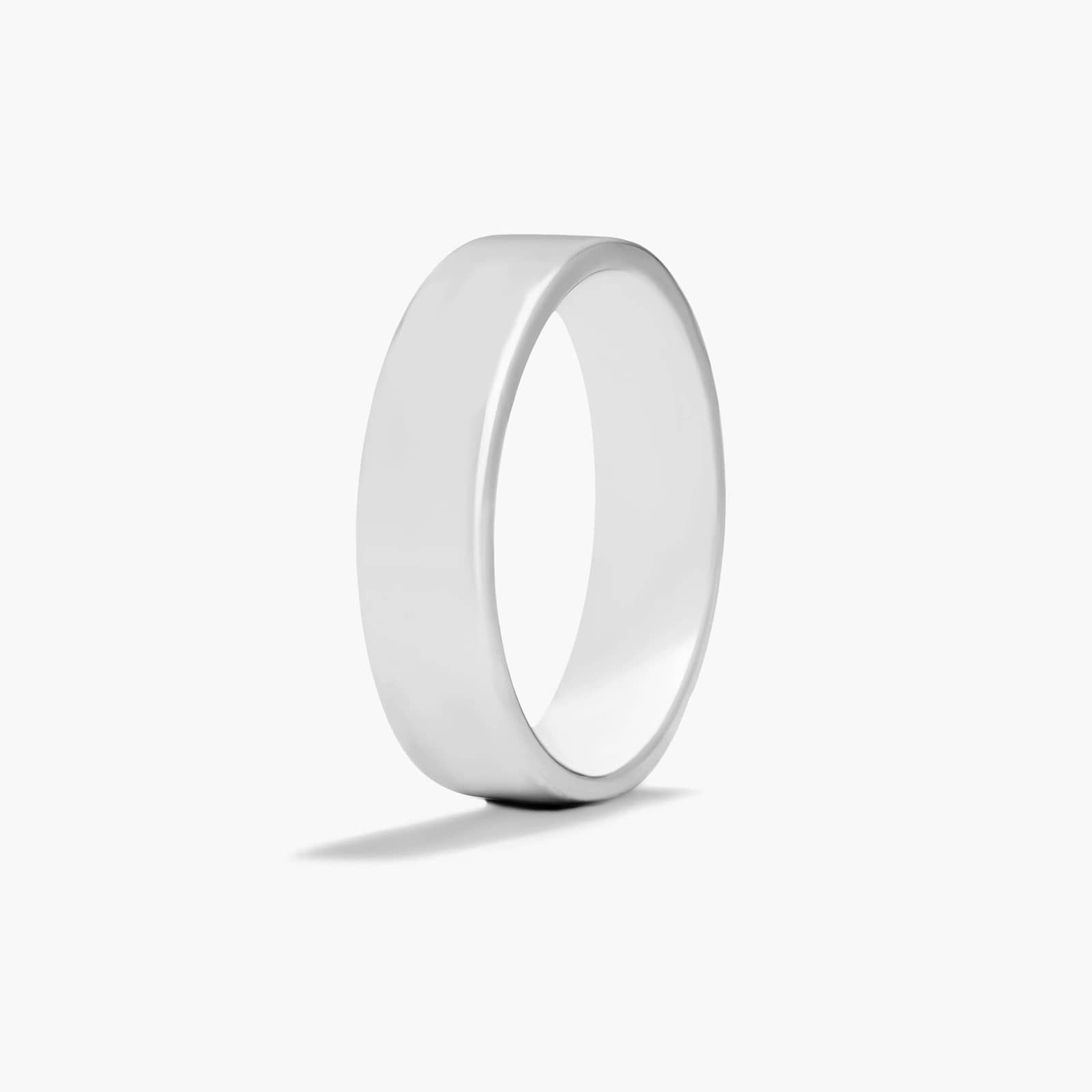 Comfort Fit Flat Wedding Band In Platinum (6.00mm)