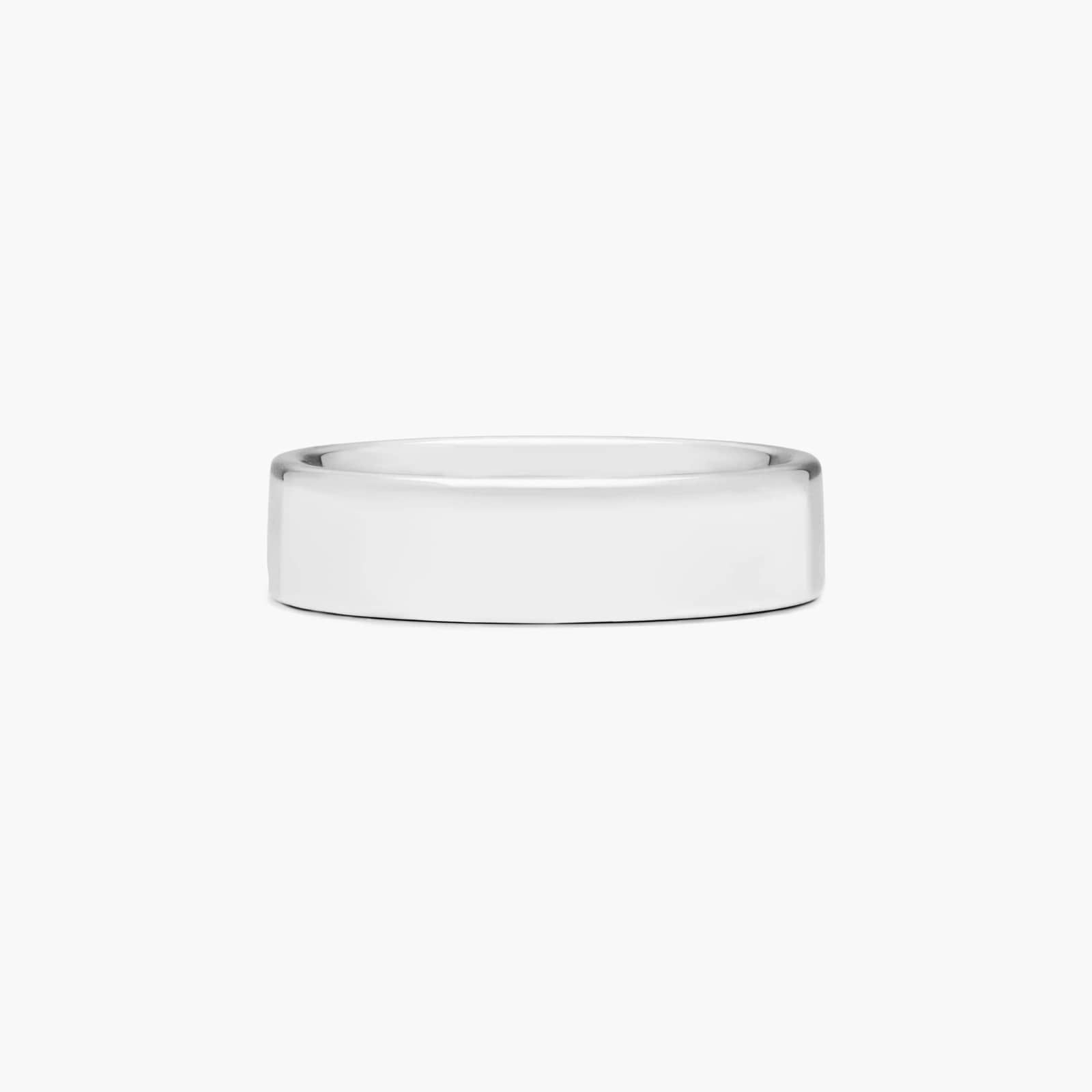 Sabrina Silver 6mm Titanium Domed Wedding Band Ring for Women Brushed Finish Recessed Edges Comfort Fit Size 7