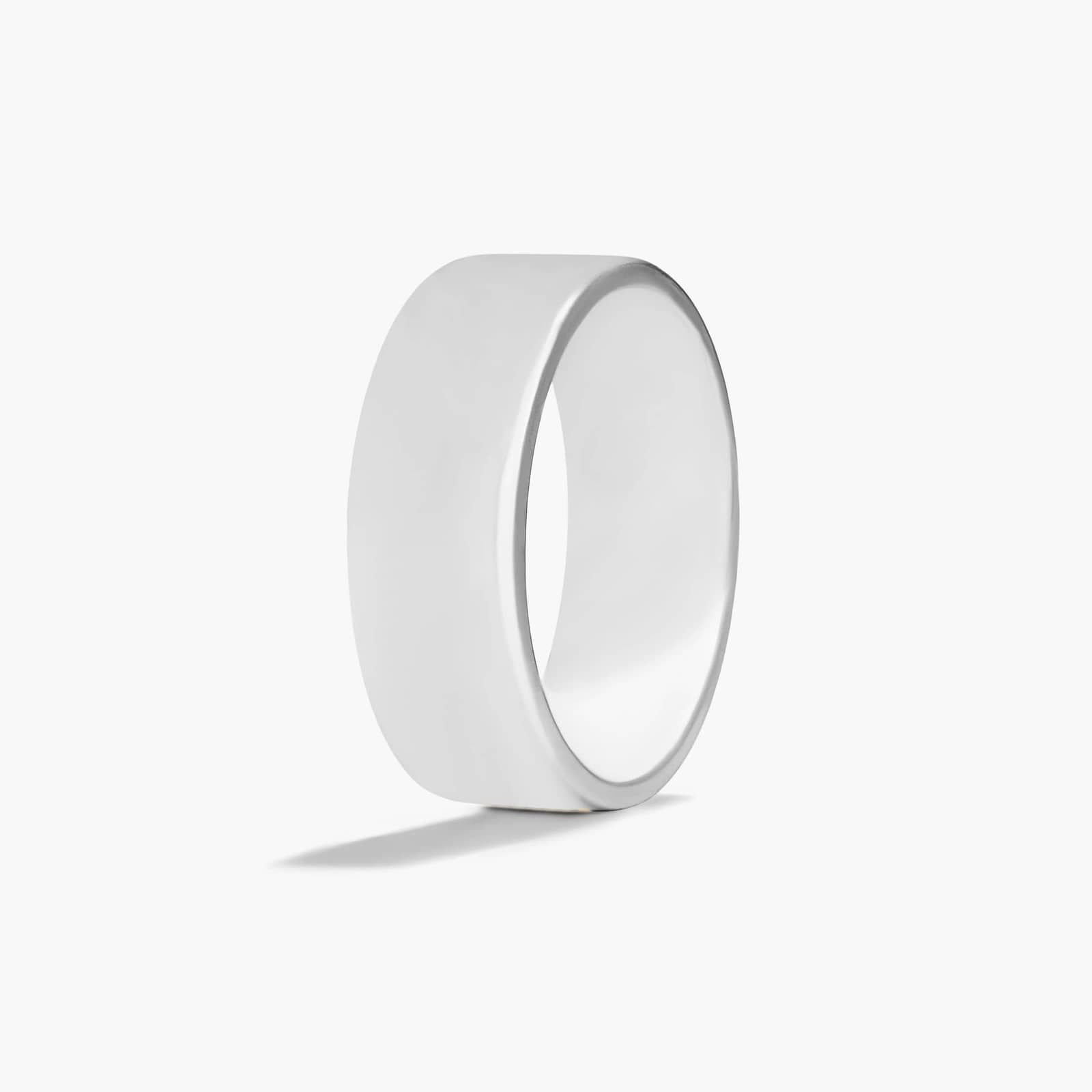 Comfort Fit Flat Wedding Band In Platinum (8.00mm)