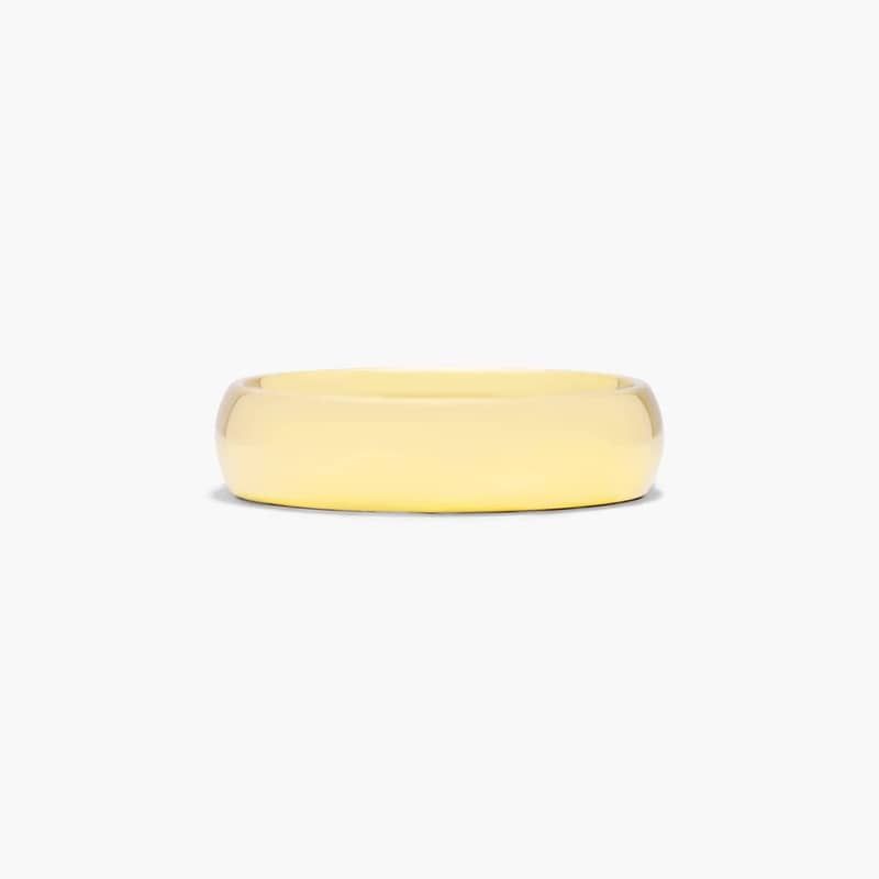 Comfort Fit High Dome Wedding Band In 14K Yellow Gold (6.00mm)