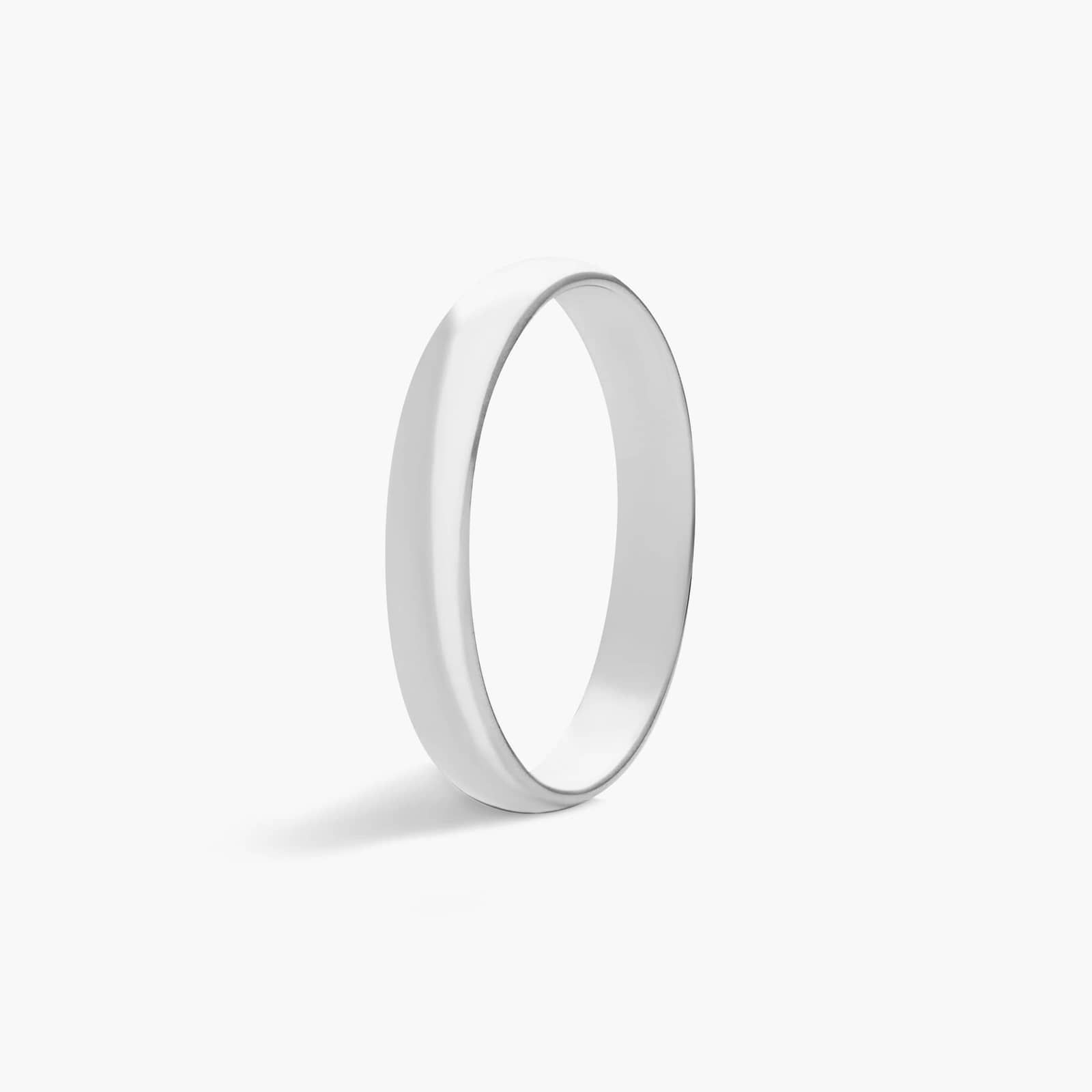Low Dome Wedding Band In Platinum (3.00mm)