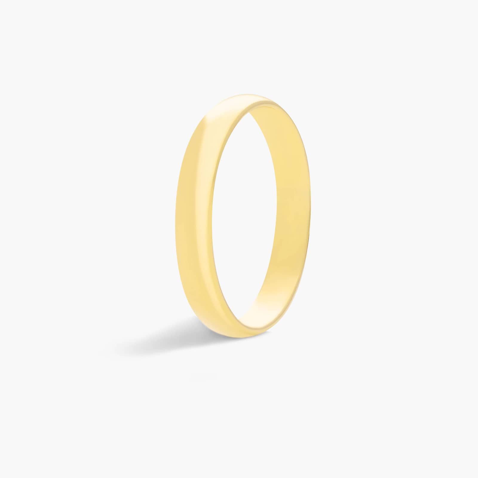 Low Dome Wedding Band In 18K Yellow Gold (3.00mm)