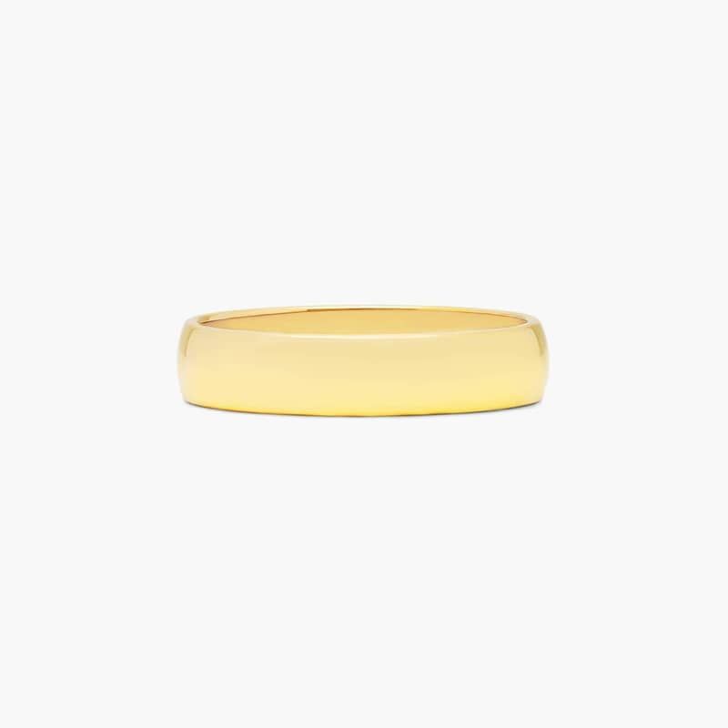 Low Dome Wedding Band In 14K Yellow Gold (4.00mm)