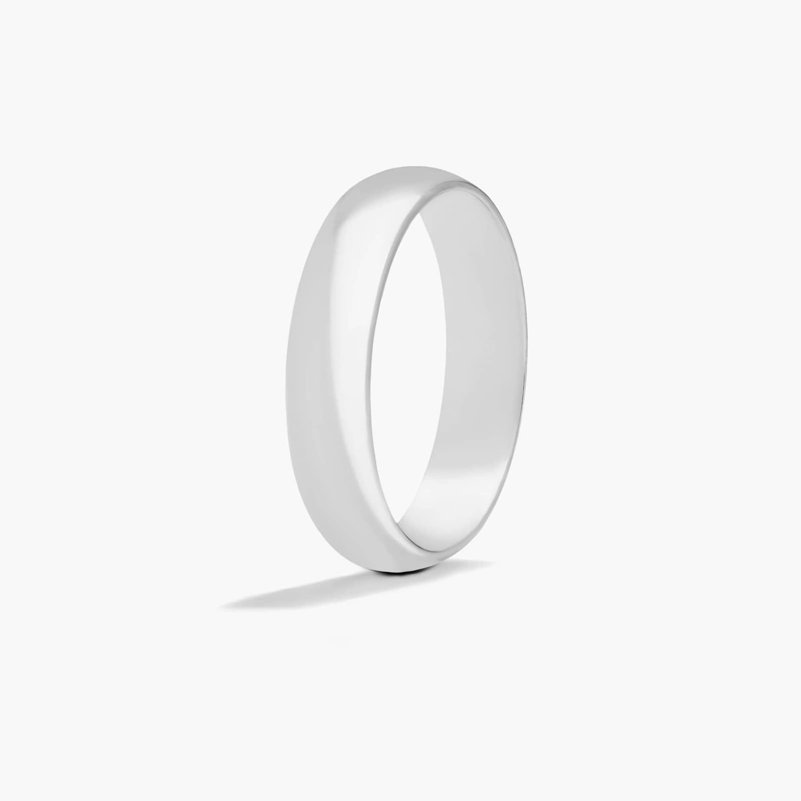 Low Dome Wedding Band In Platinum (5.00mm)