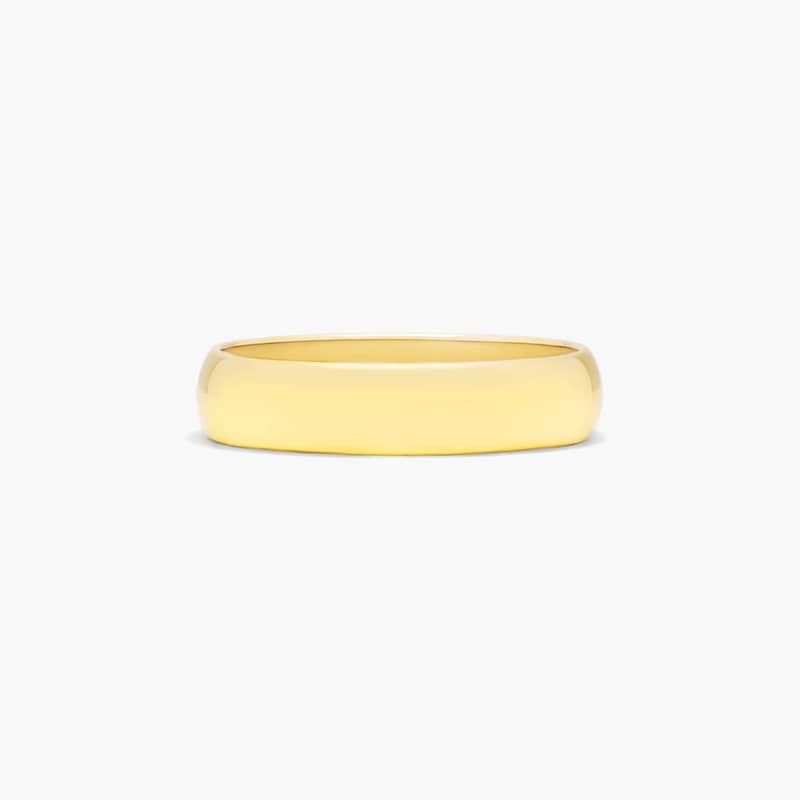 Low Dome Wedding Band In 14K Yellow Gold (5.00mm)