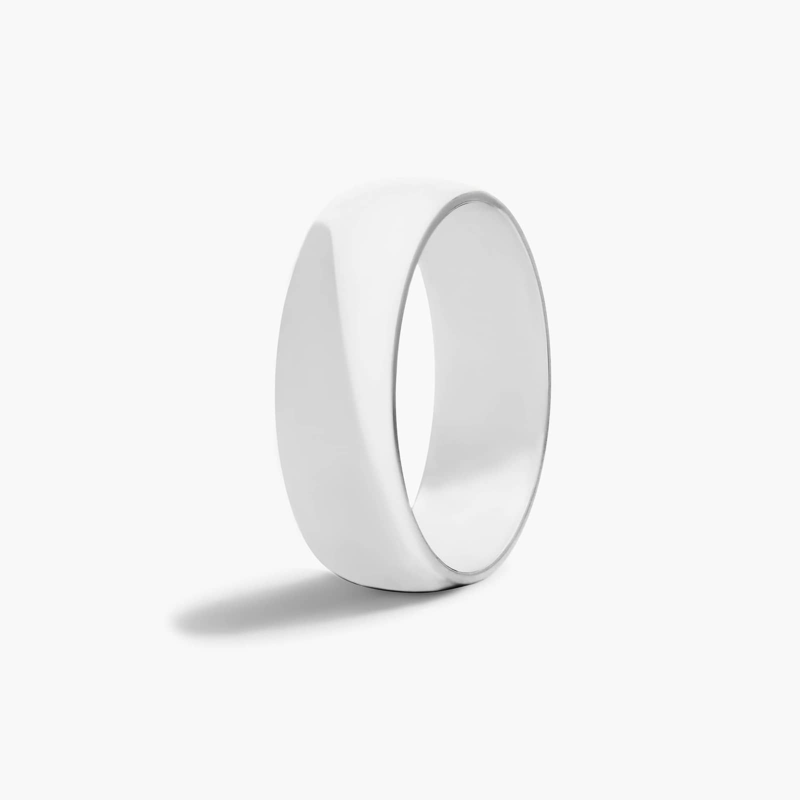 Low Dome Wedding Band In Platinum (7.00mm)