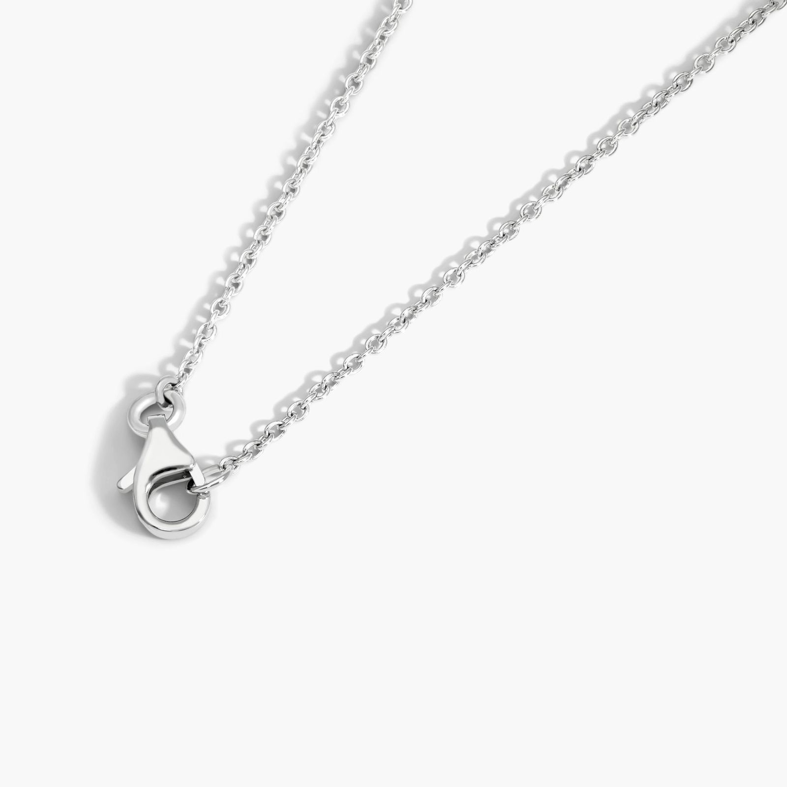 Intertwined Diamond Circle Necklace In 14K White Gold