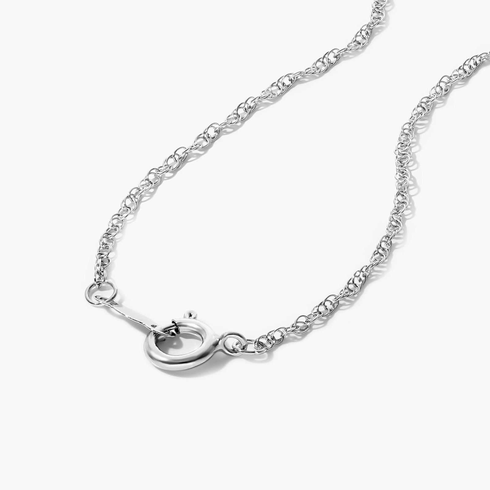 14K White Gold Aquamarine and Diamond Halo Necklace