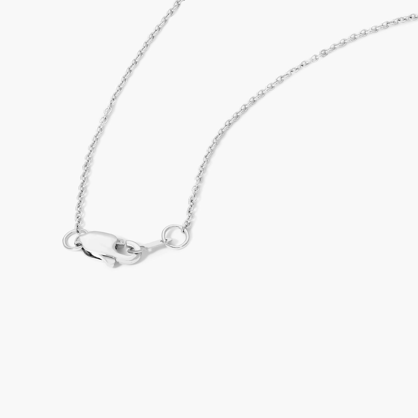 14K White Gold Art Nouveau Inspired Blue Topaz and Diamond Necklace