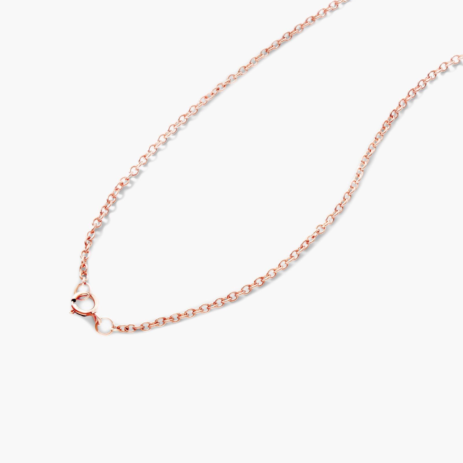 Curving Diamond Bar Necklace In 14K Rose Gold