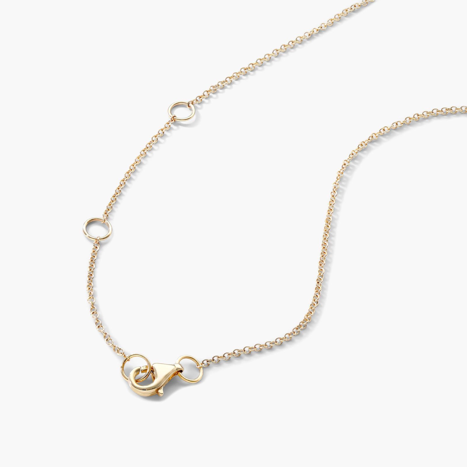 Offset Diamond Bar Necklace In 14K Yellow Gold