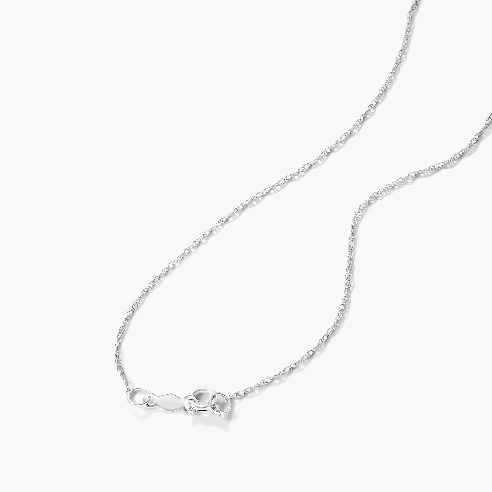 Open Diamond Circle Necklace In 14K White Gold
