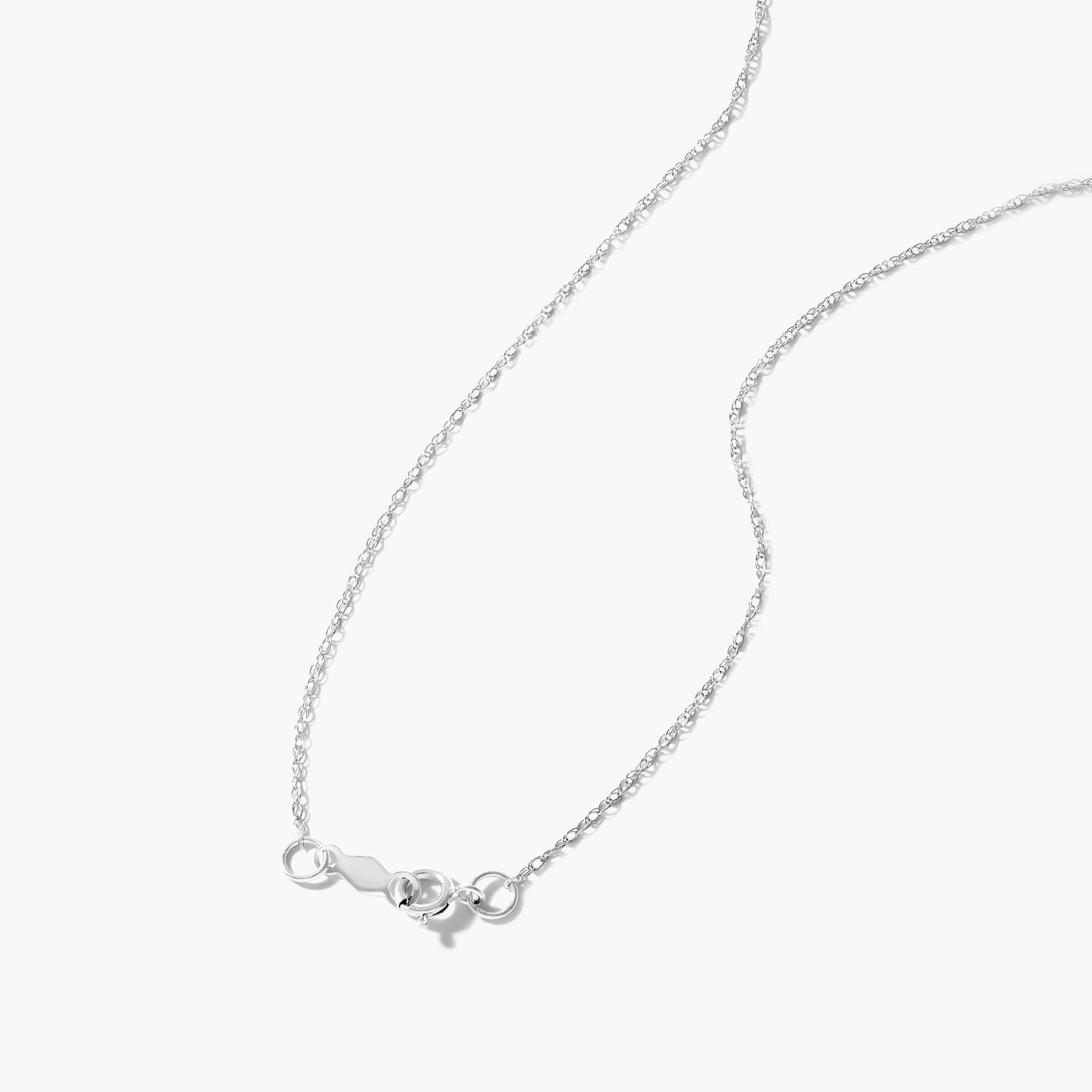 Vintage Inspired Floating Halo Diamond Necklace In 14K White Gold