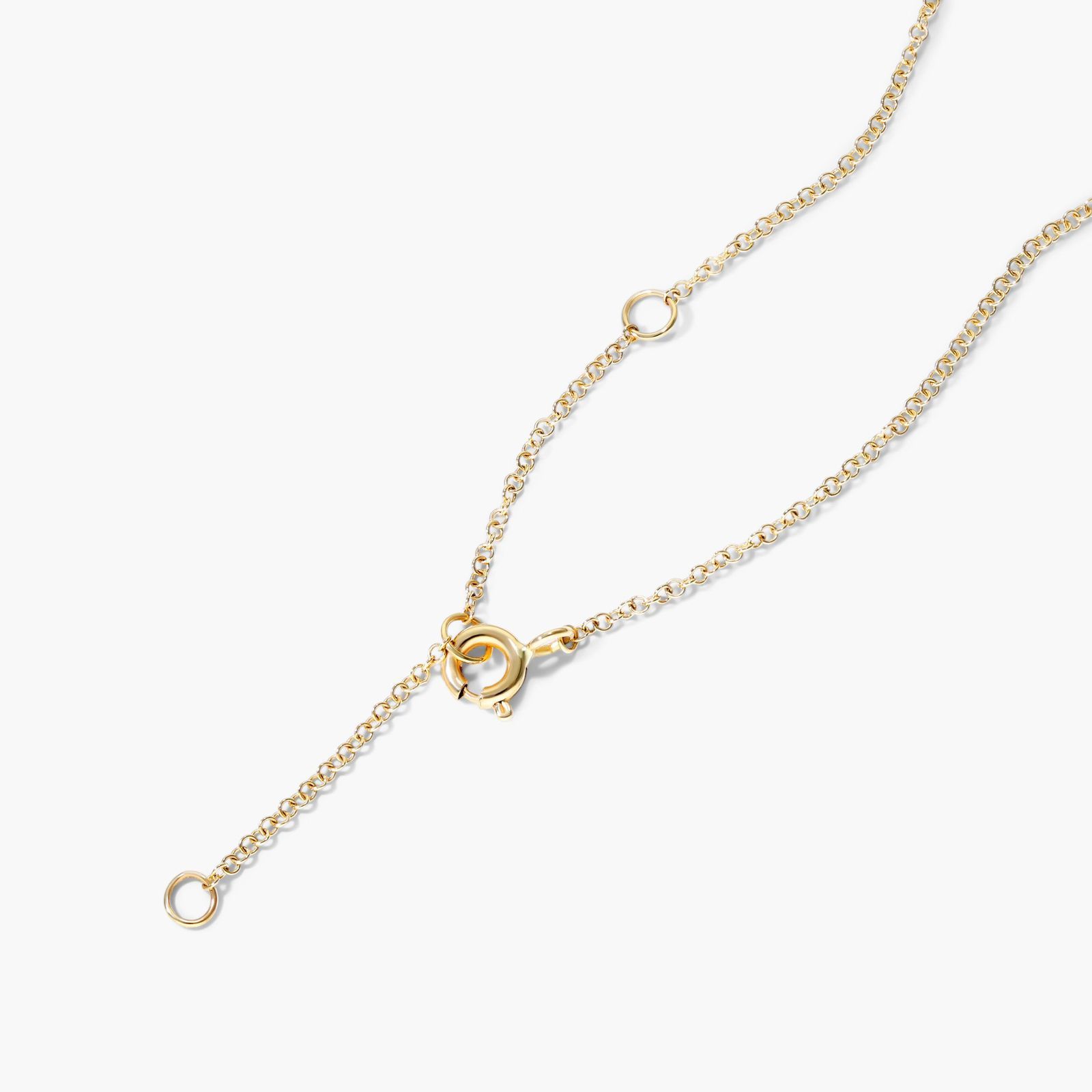 Flower Motif Diamond Necklace In 14K Yellow Gold