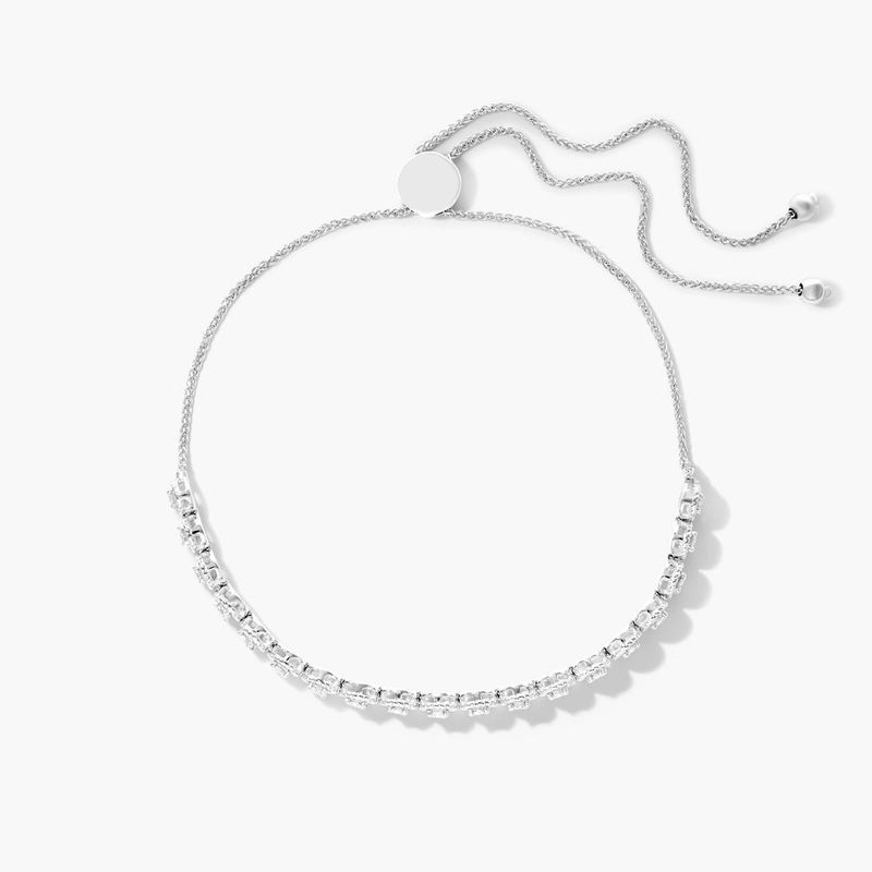 Bolo Diamond Bracelet In 14K White Gold