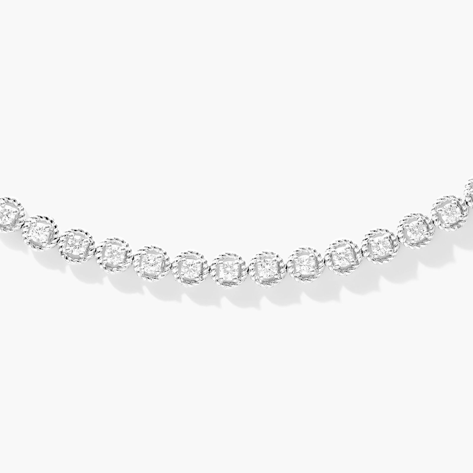 Bolo Diamond Bracelet In 14K White Gold