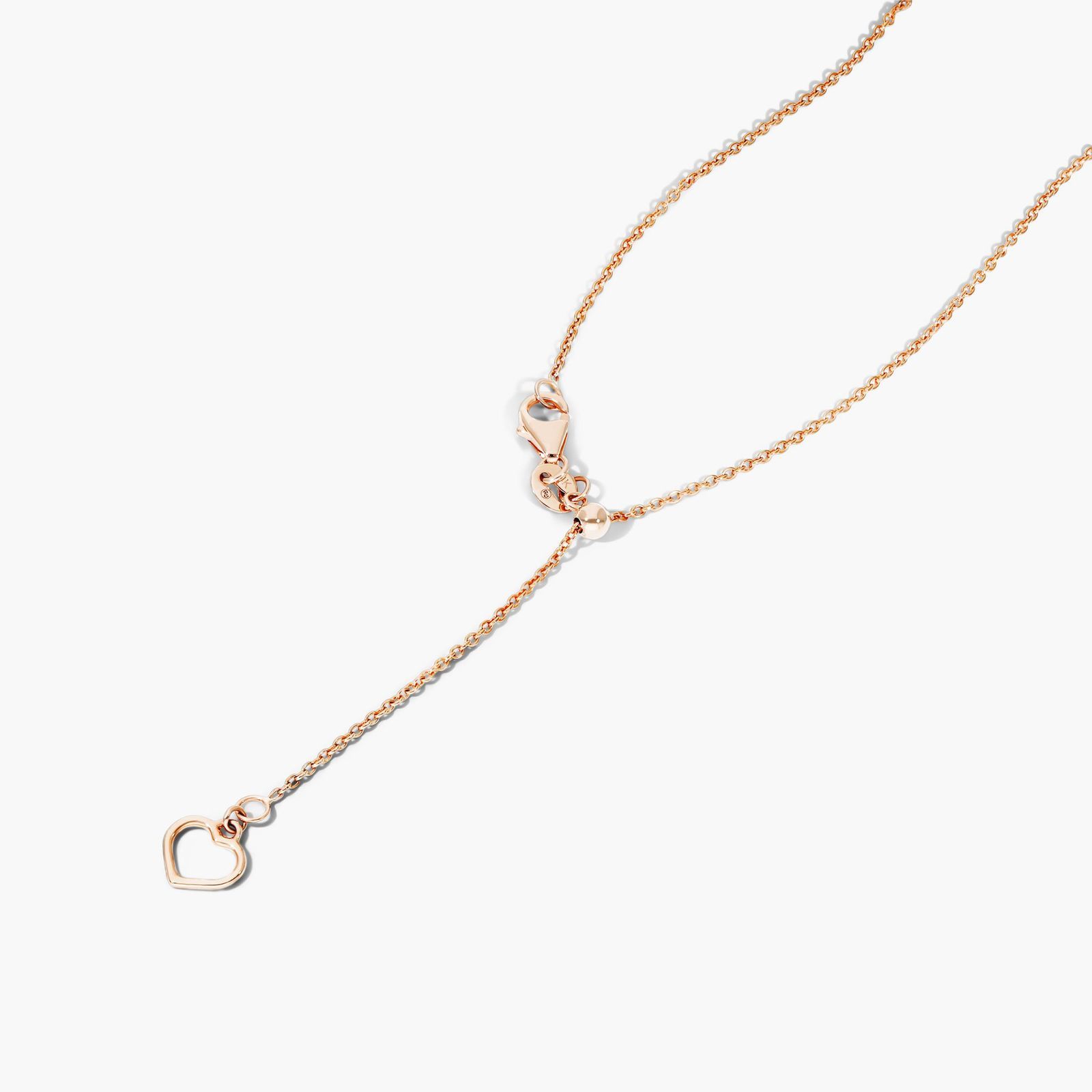 Six Stations Diamond Necklace In 14K Rose Gold