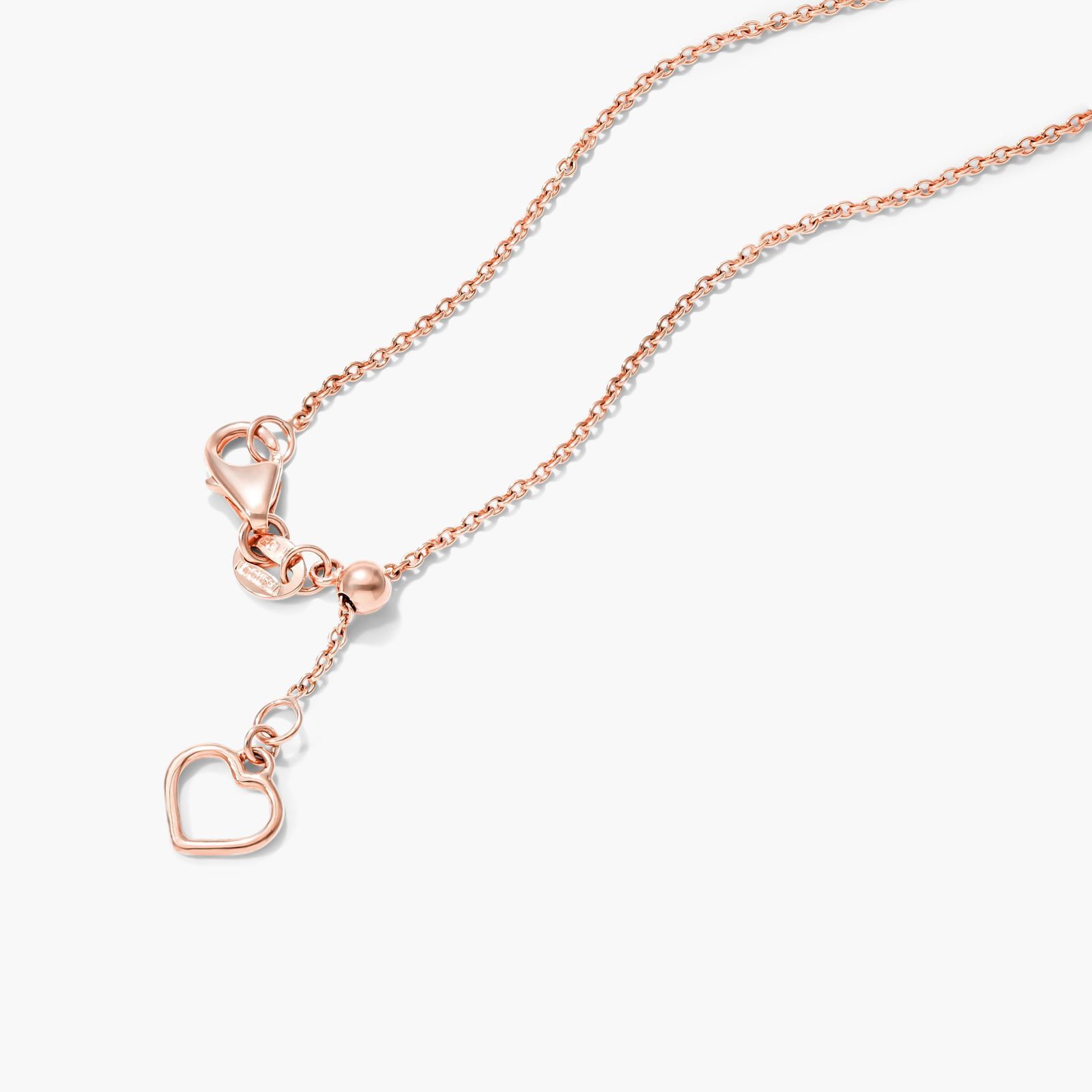 Cushion Halo Cluster Diamond Necklace In 14K Rose Gold