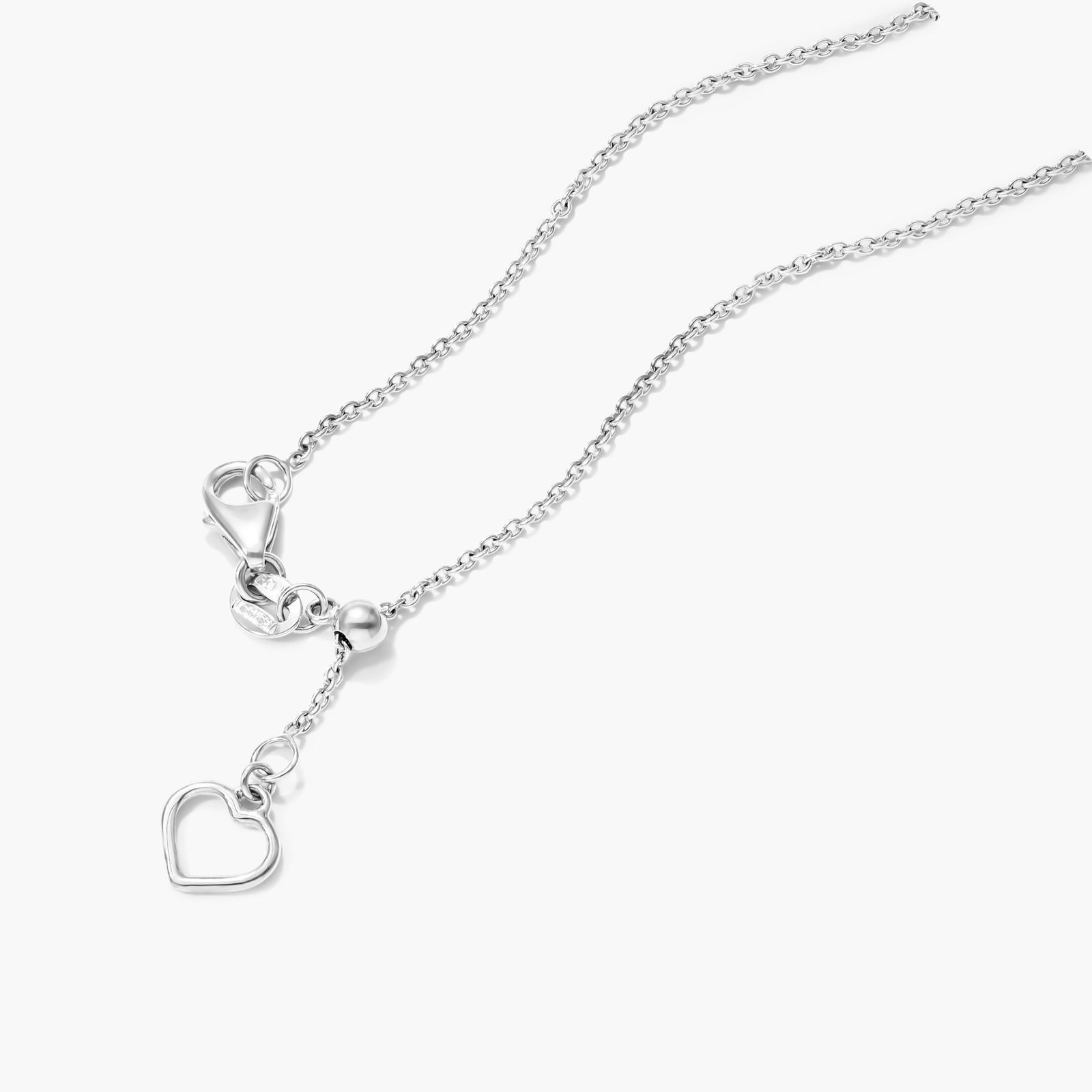 Cushion Halo Cluster Diamond Necklace In 14K White Gold