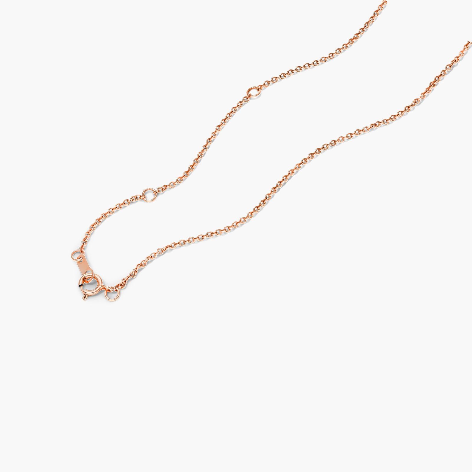 14K Rose Gold Bar Diamond Necklace