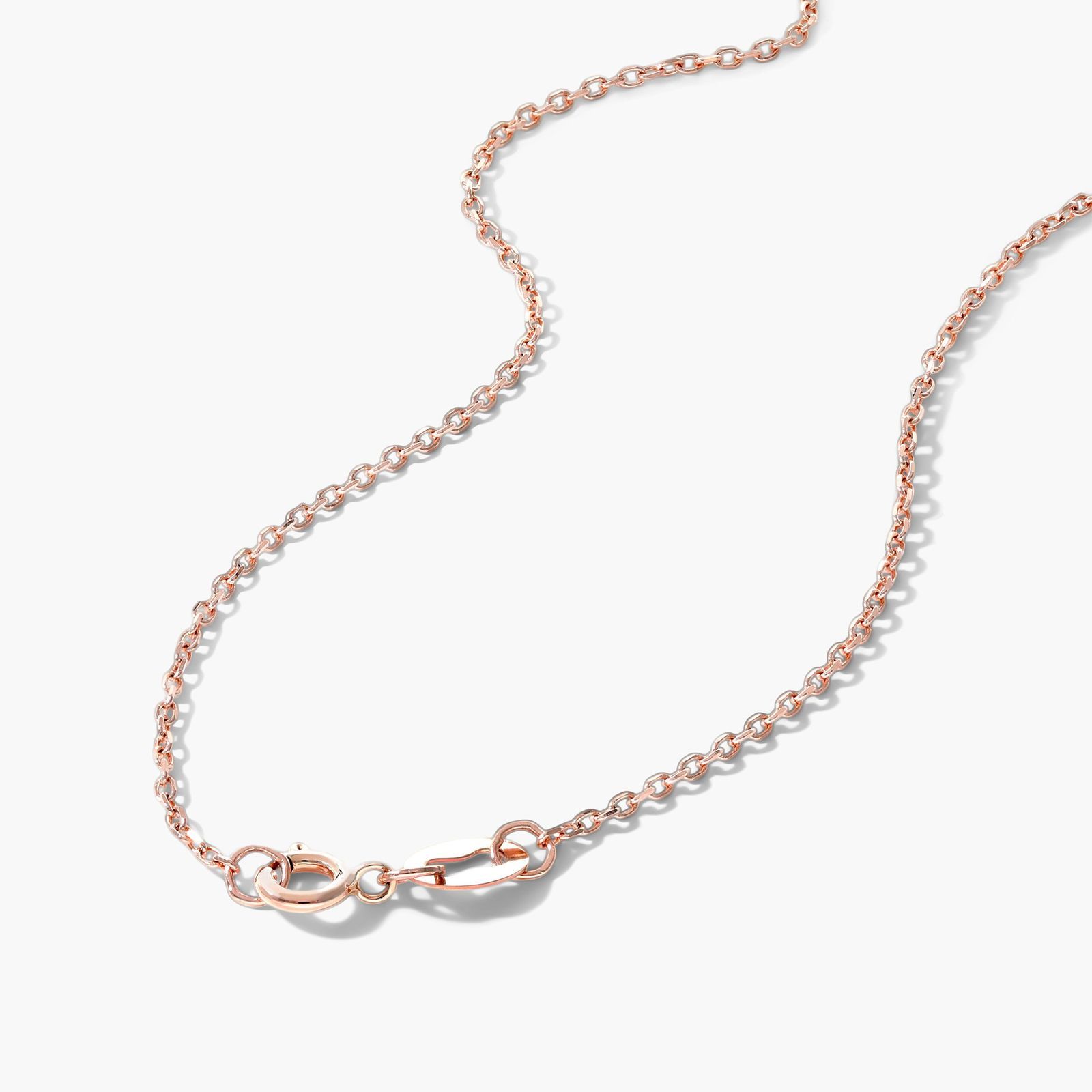 Sideways Cross Diamond Necklace In 14K Rose Gold