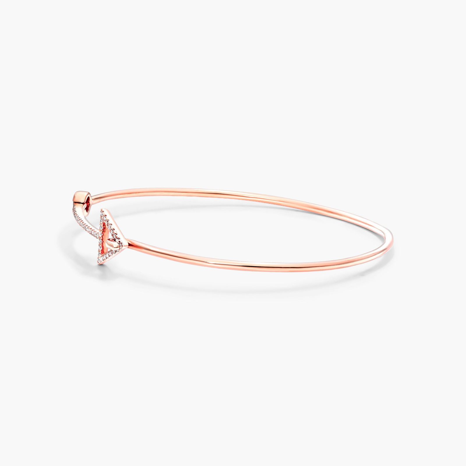 Petite Arrow Diamond Bracelet In 14K Rose Gold