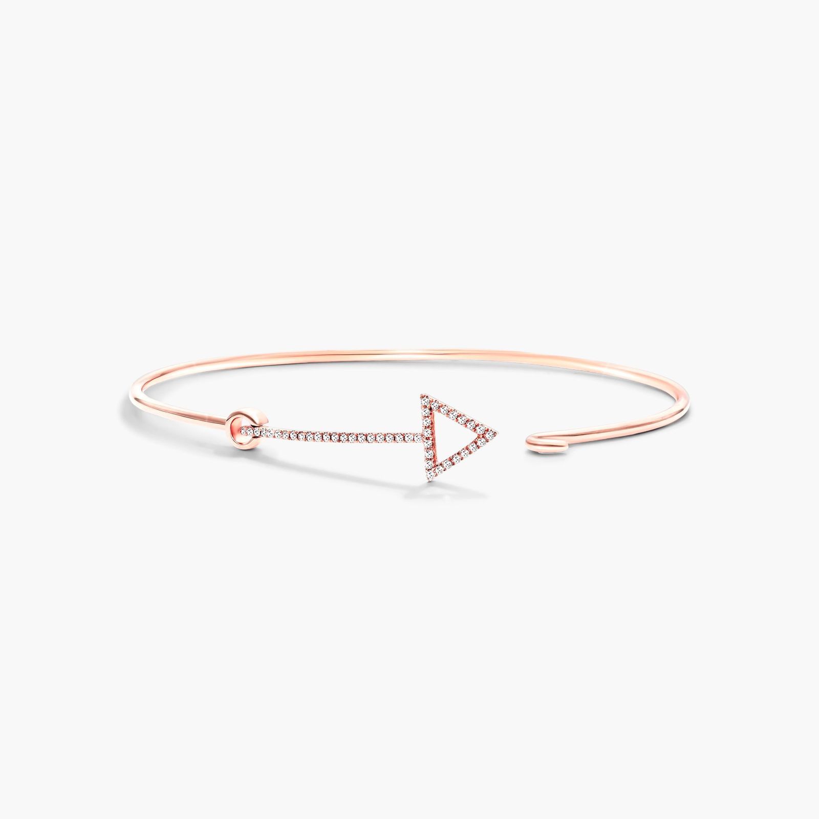 Petite Arrow Diamond Bracelet In 14K Rose Gold