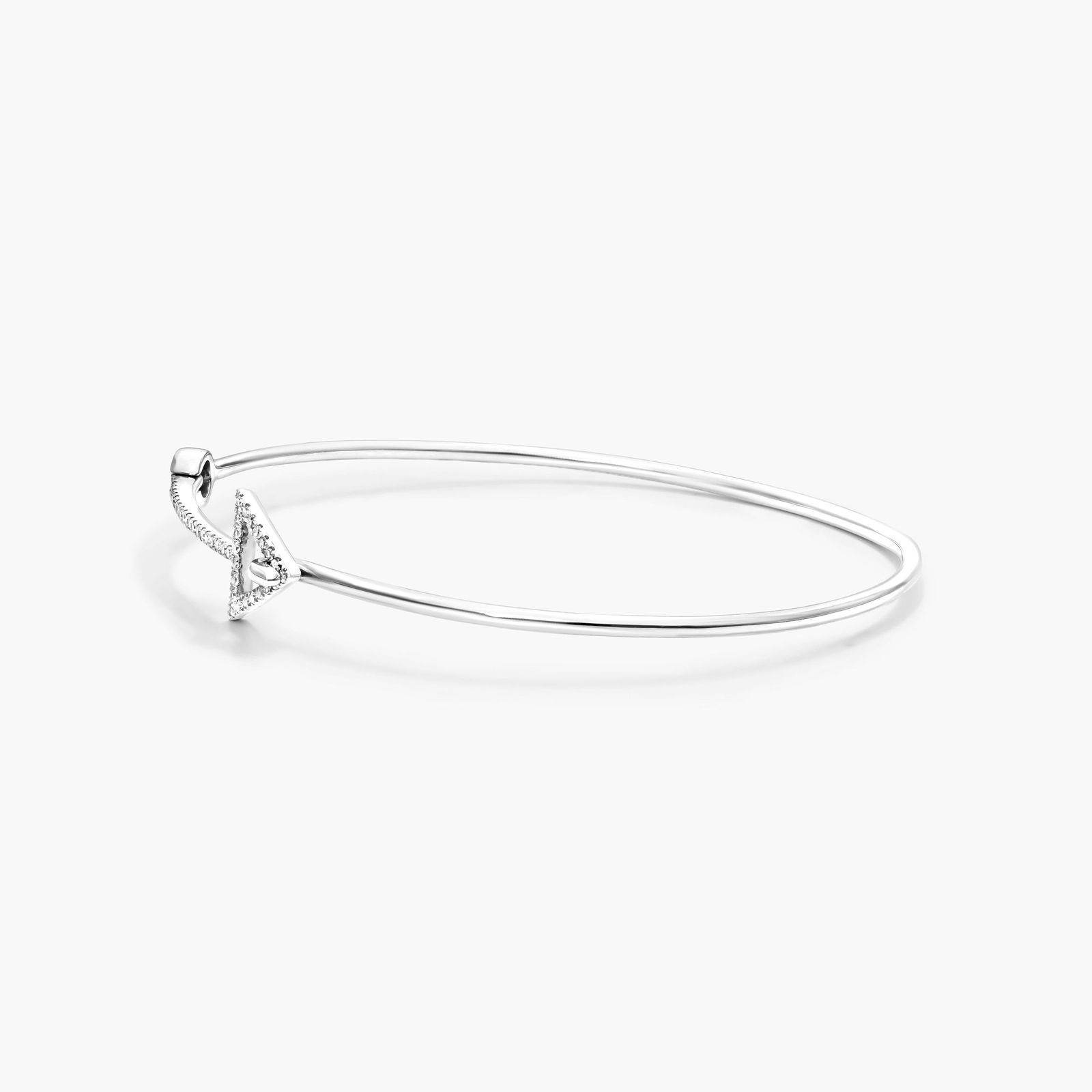 Petite Arrow Diamond Bracelet In 14K White Gold