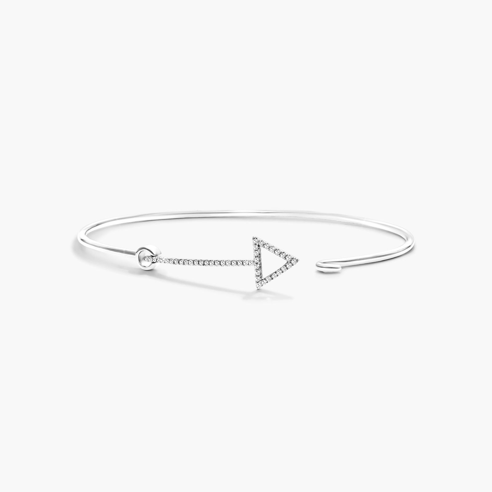 Petite Arrow Diamond Bracelet In 14K White Gold