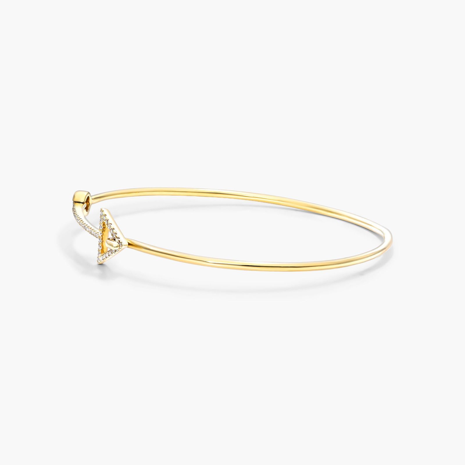 Petite Arrow Diamond Bracelet In 14K Yellow Gold