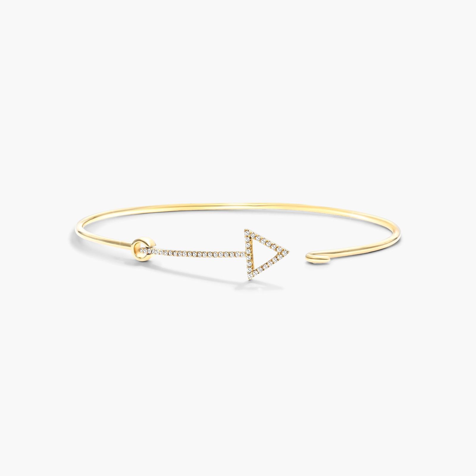 Petite Arrow Diamond Bracelet In 14K Yellow Gold
