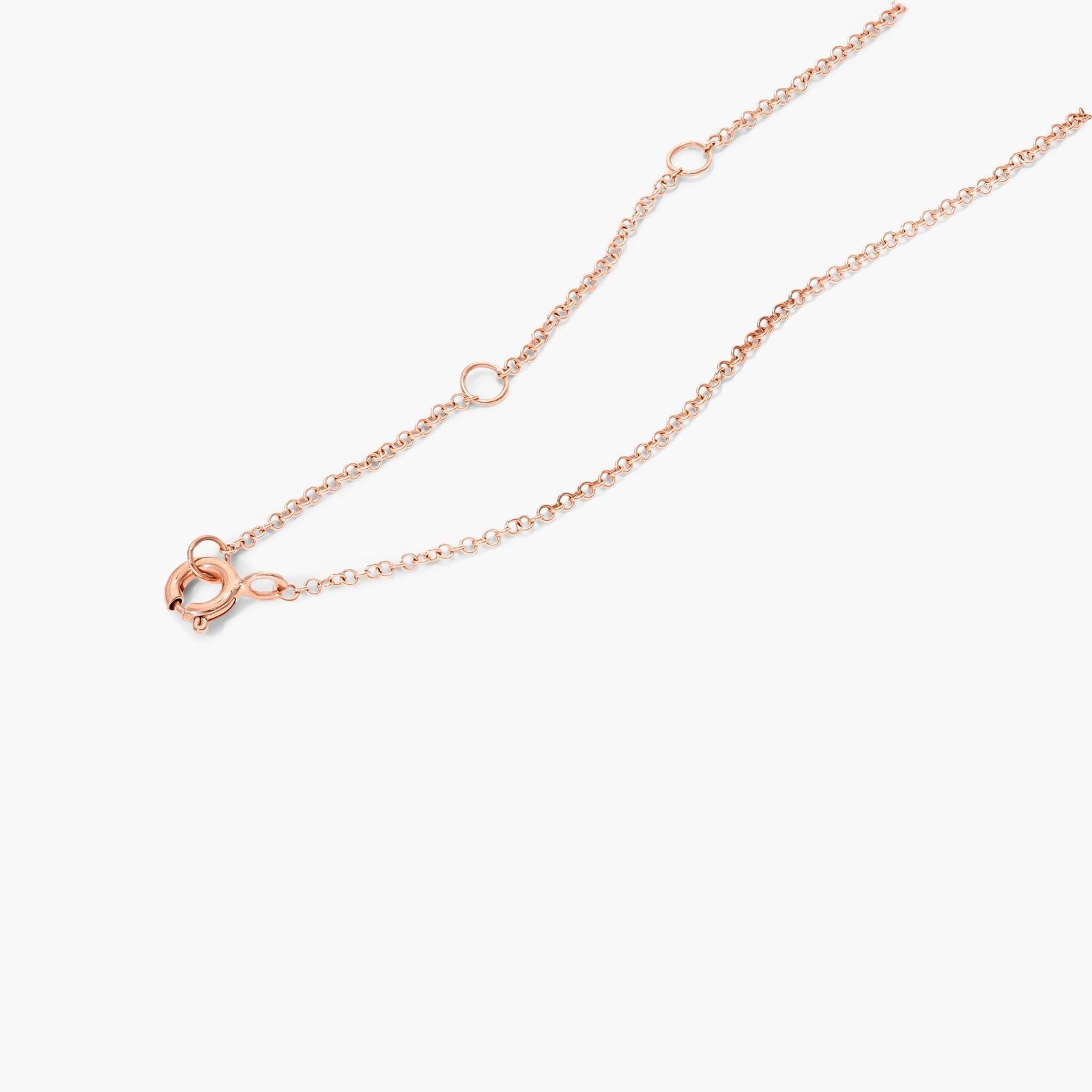 Lucky Clover Diamond Necklace In 14K Rose Gold