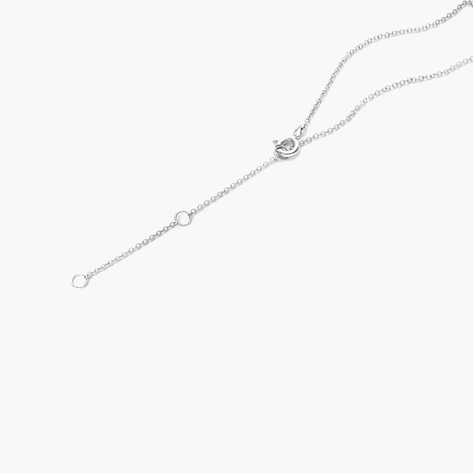 Diamond Bolt Necklace In 14K White Gold